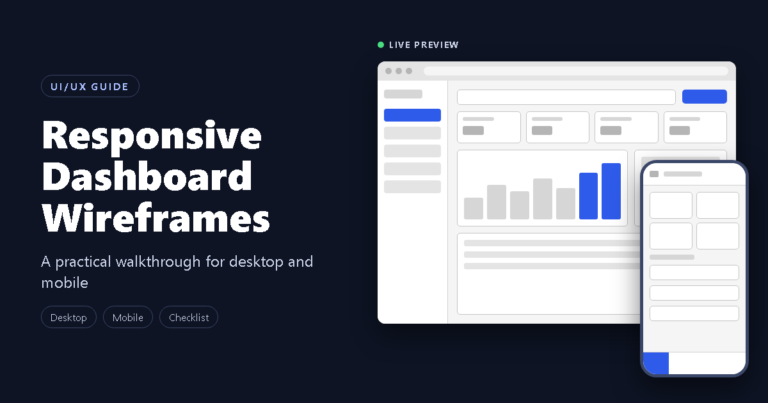 How to Design a Responsive Dashboard Wireframe: A Practical Project for Desktop ...