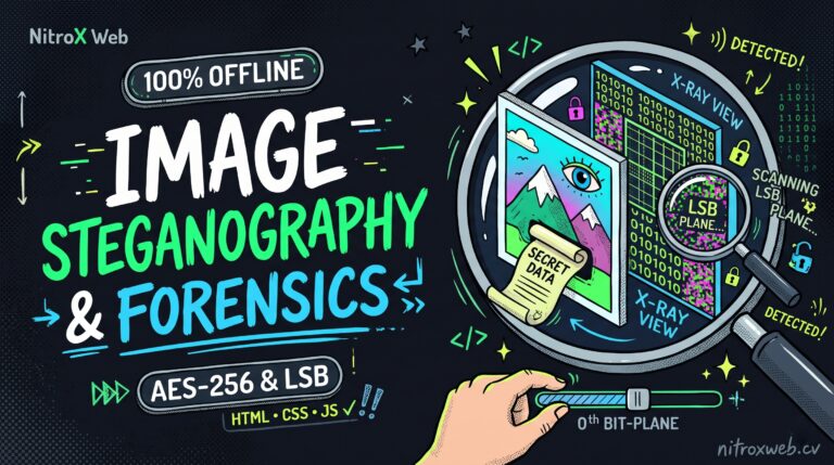 Image Steganography & Bit-Plane Forensics in HTML, CSS & JS Code