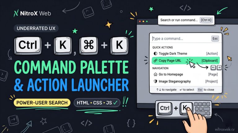 Build a Ctrl+K Command Palette in HTML, CSS & JS (Free Code)